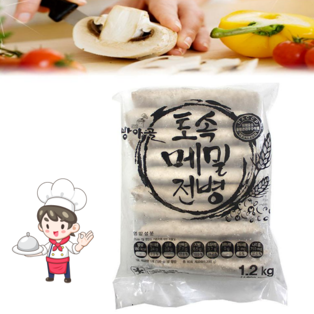 메밀 전병 간식 제일FC 냉동 토속1.2kg : 또보고마켓