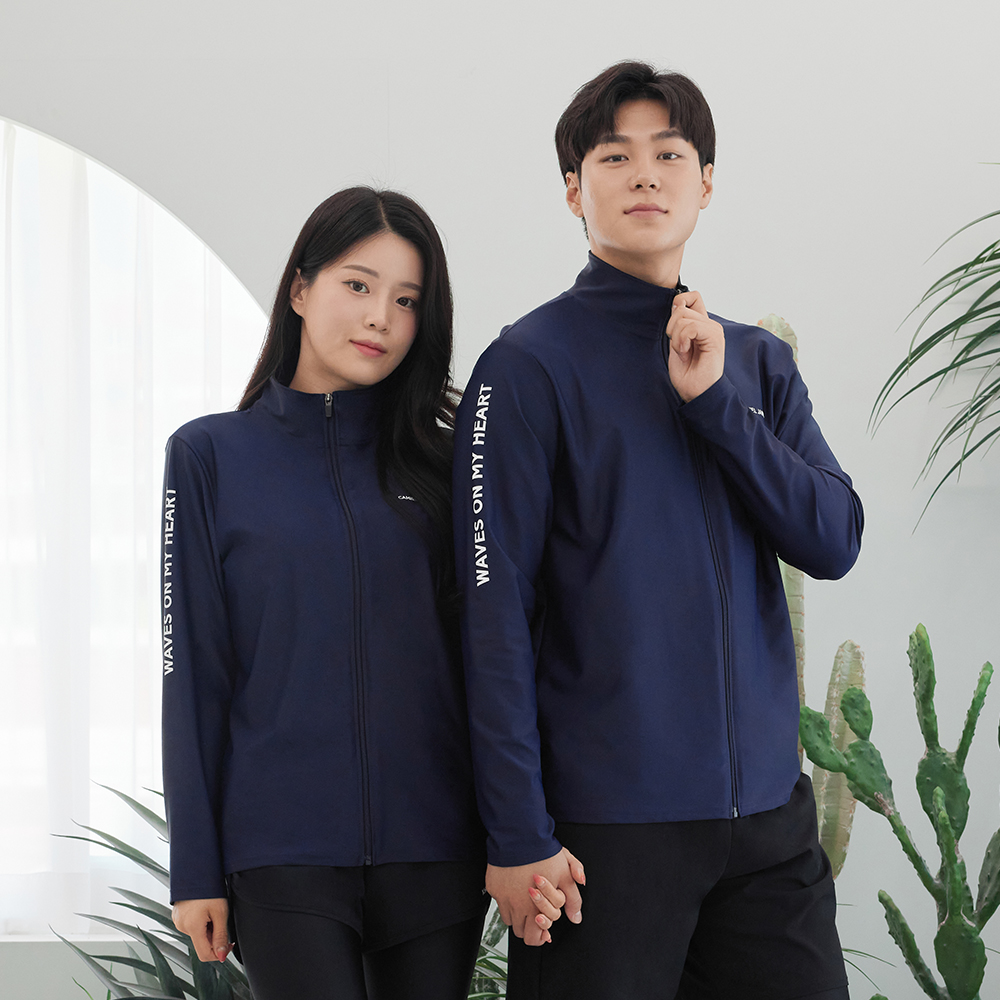 카미엘 자넷 웨이브온 집업 래쉬가드 남성 여성 커플 빅사이즈 루즈핏 오버핏 수영복 : 카미엘 자넷