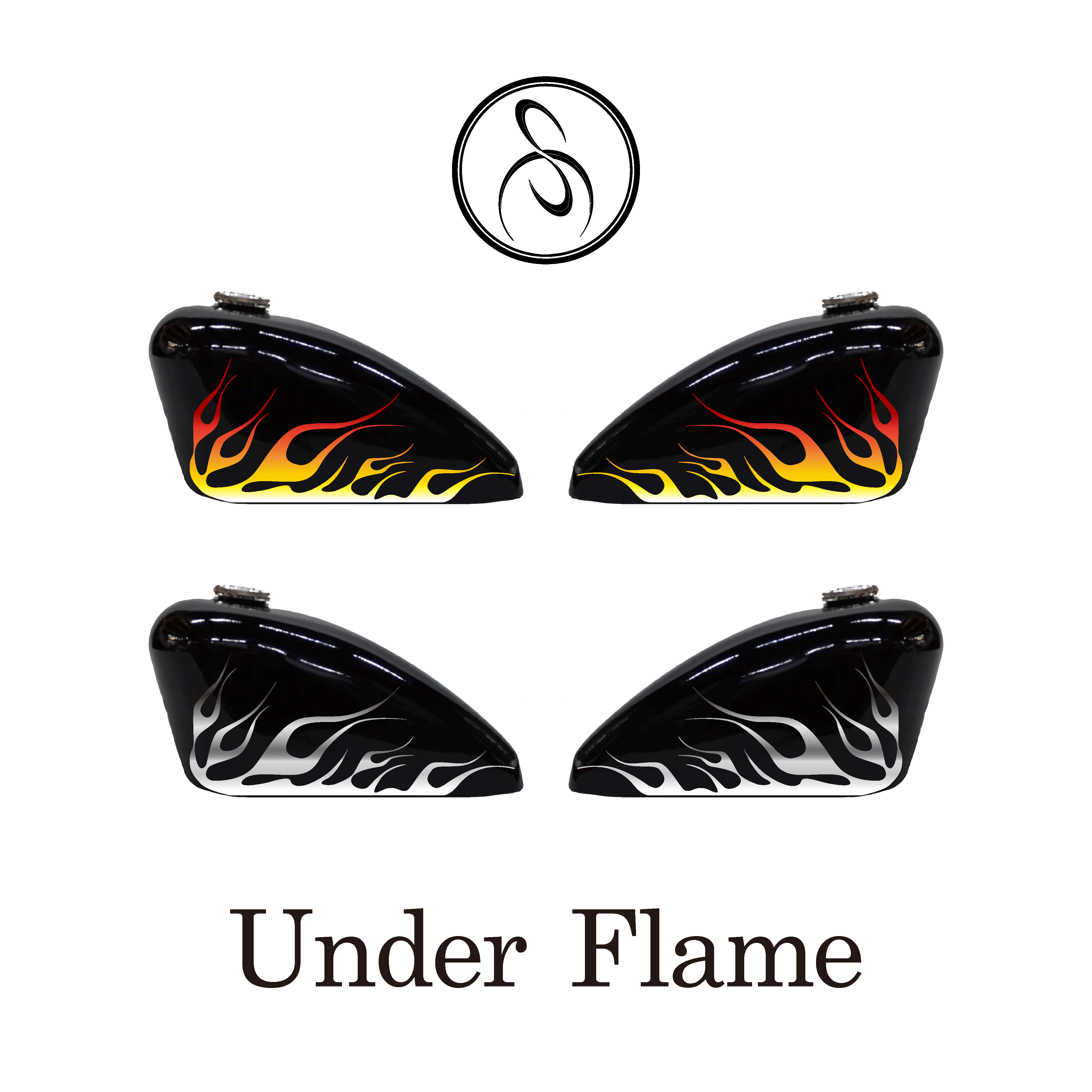 스믈크루 피넛탱크 오토바이 불꽃데칼 3 UNDER FLAME : 스믈크루
