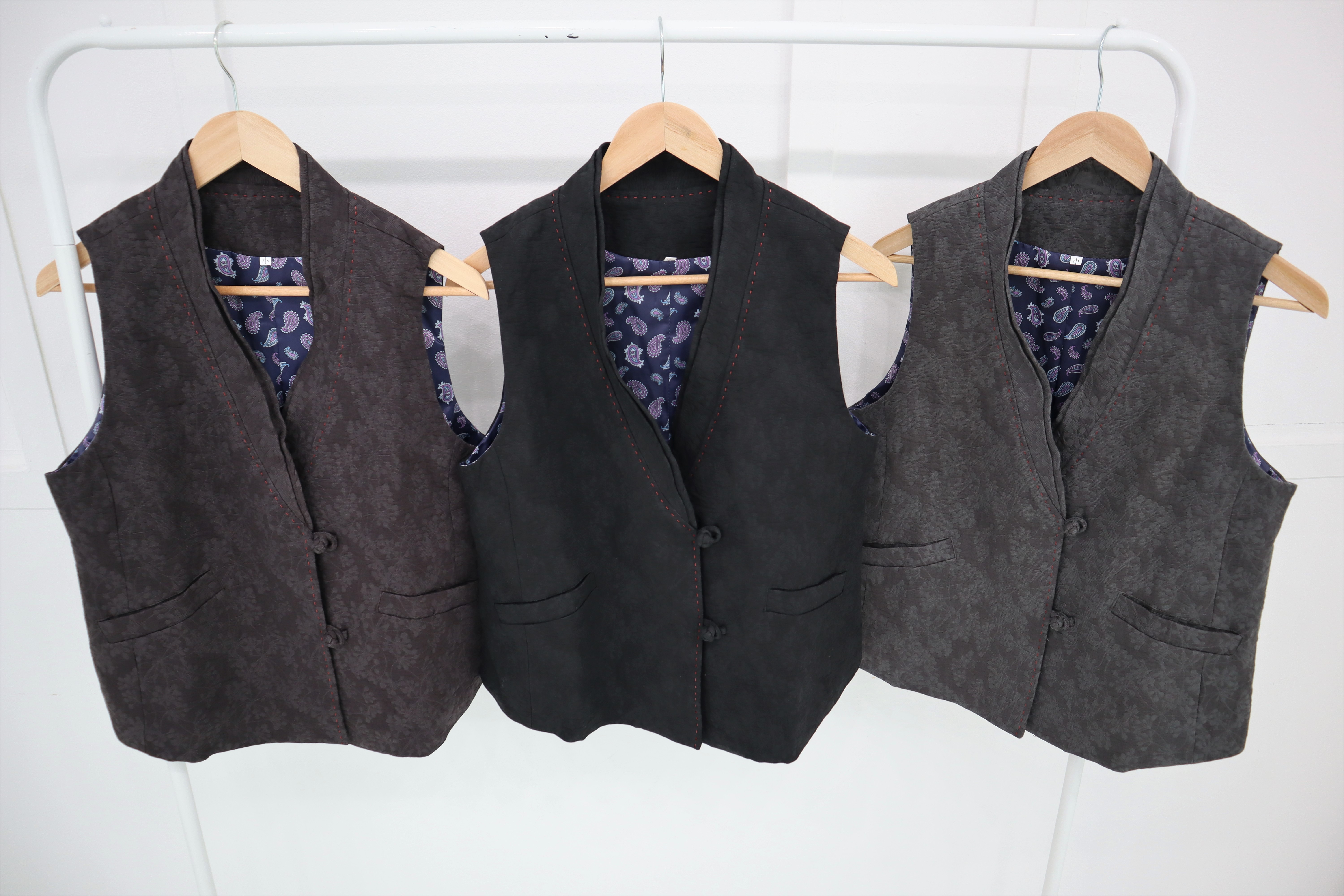 자갸드프릴조끼바지 여자절복조끼 여성개량한복 생활한복 법복한벌세트 3가지색상 : 고소은 우리옷