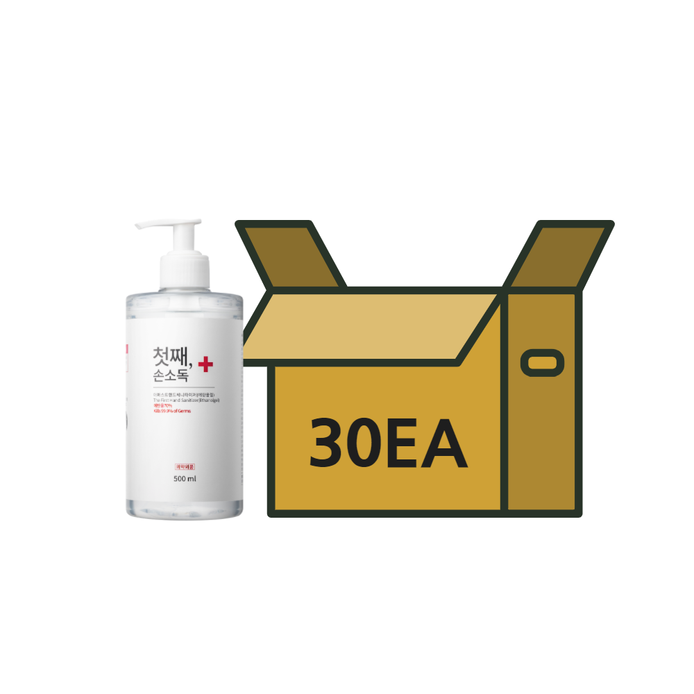 첫째손소독 겔 젤 에탄올 70% 500ml 의약외품 30개 1박스 : 사임당건강