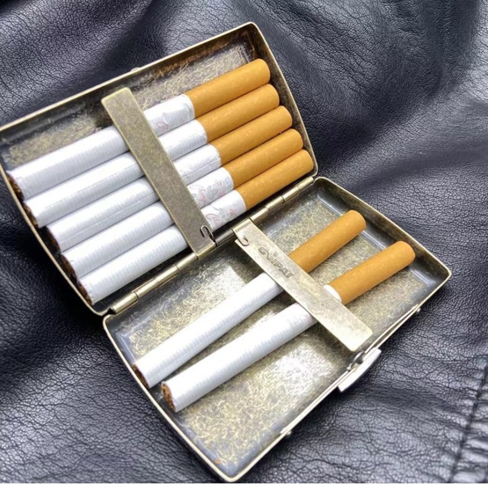 엔틱 메탈 체게바라 담배 케이스 12PCS, 파우치 : 차징샵