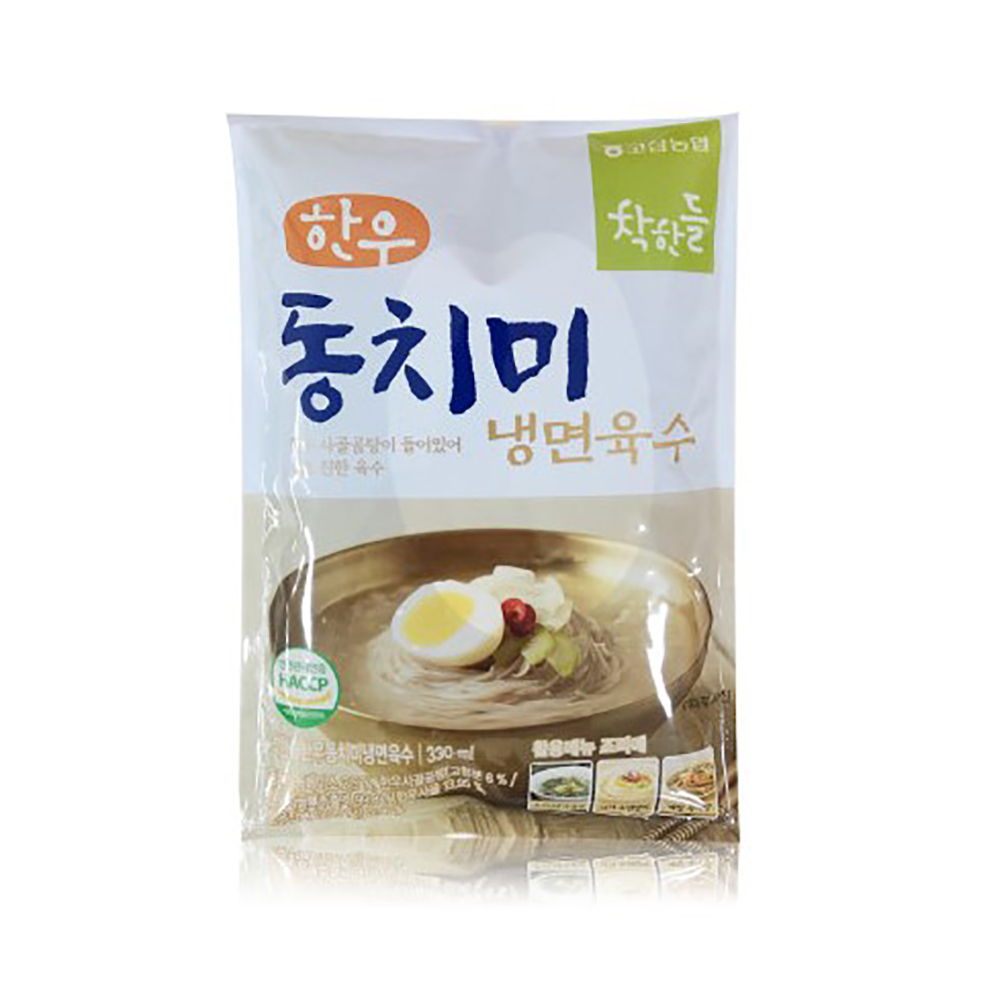 농협 착한들 한우 동치미 냉면 육수 330ml 10팩 : The정직한