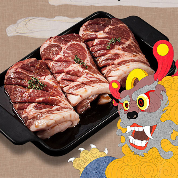 [ 1+1 ] 밀키트 레시피 72시간 저온 숙성 도깨비서서 양념돼지왕구이1.2kg / 최고의 맛 돼지 고기 김치 찌개 LA 소 갈비 찜 삼겹살 내주변 맛집... 