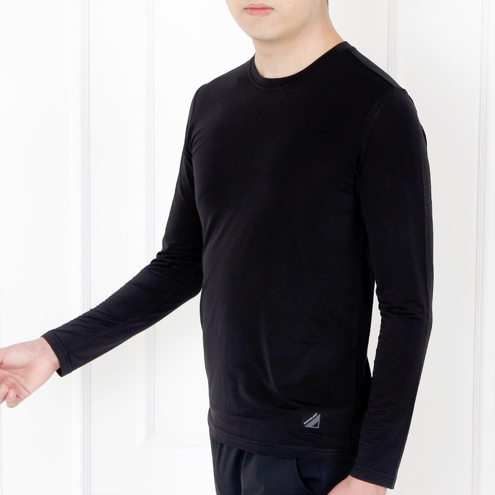 여름 남자 기능성 긴팔 쿨티 냉감 펀칭 메쉬 티 시원한 쿨론 아이스 쿨링 쿨티셔츠 : 코니