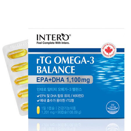 인테로 알티지 오메가3 밸런스 3개월분 rTG 엔초비 epa dha 청소년 : 한양상회