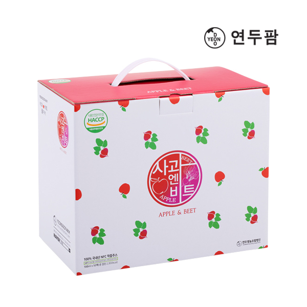 찢어먹는) NFC 착즙 사과엔비트즙 100ml 50개입 한박스 : 연두영농조합법인