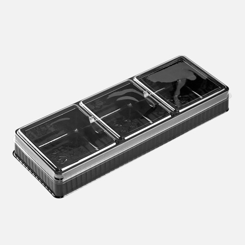 [-] 슬라이드 트레이 3구(5.5cm) - 100개 : 주식회사 팩터 - 크리팩
