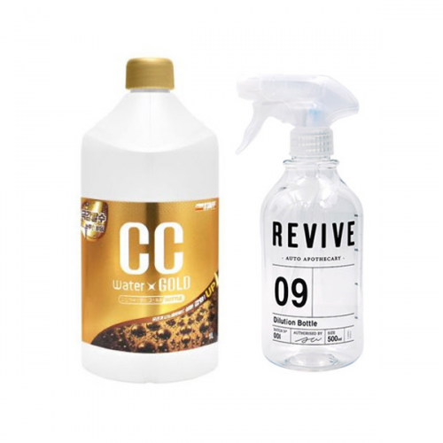 프로스태프CC 워터골드 광택코팅제 리필형 1리터 H193 + 리바이브 소분용기 500ml : 청춘카워시