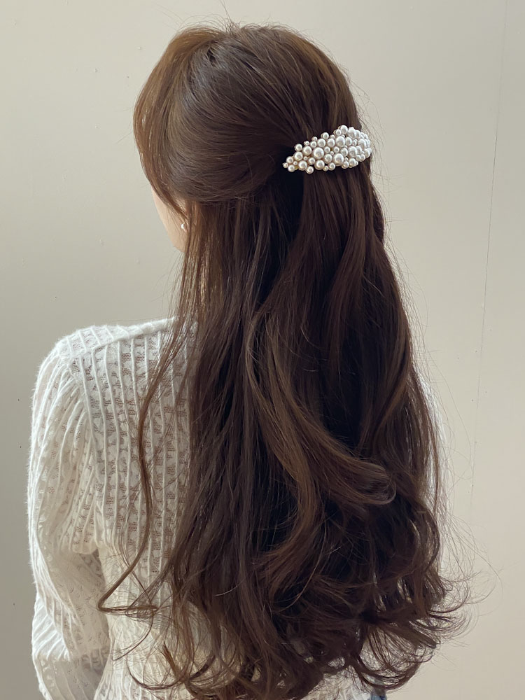 포도송이 진주 자동 헤어 머리핀 2color : 키메라제이