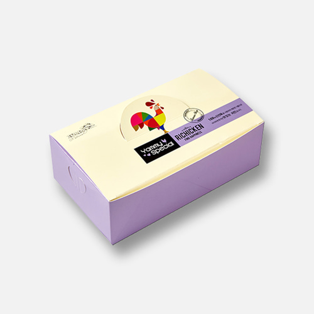 크리팩  닭강정 튀김 손잡이 치킨박스 통닭 배달 상자 포장용기 소 중 대 주문제작가능/치킨포장상자 닭꼬치 중복 : 주식회사 팩터 - 크리팩