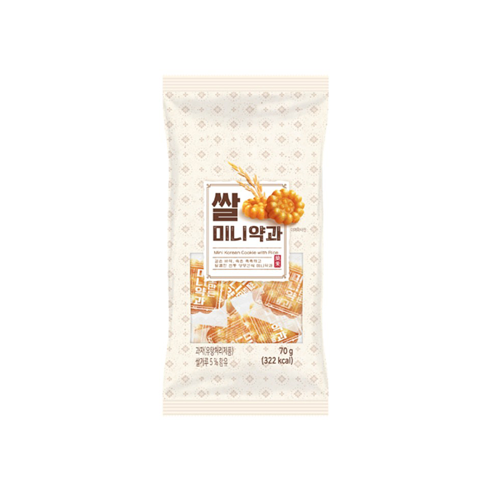 동화 쌀 미니약과 70g x 10개 : 태미유통