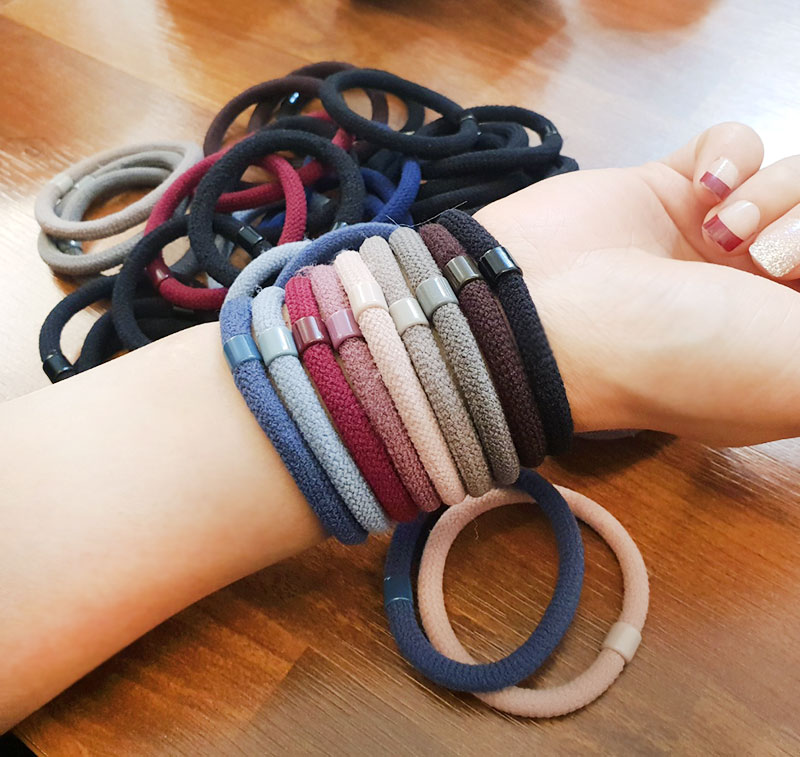 데일리 두꺼운 기본 머리끈 짱짱한 통통 머리고무줄 50개 : 서주나라