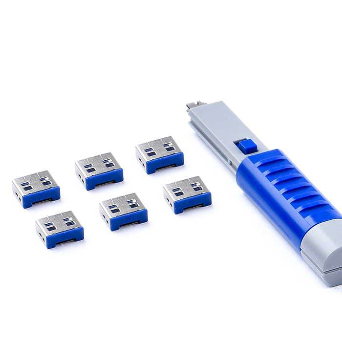 스마트키퍼 USB 포트락  6P + 락키 세트 포트 보안 차단 잠금 장치 시스템 물리보안 감사 : 스마트키퍼 에센셜 공식몰