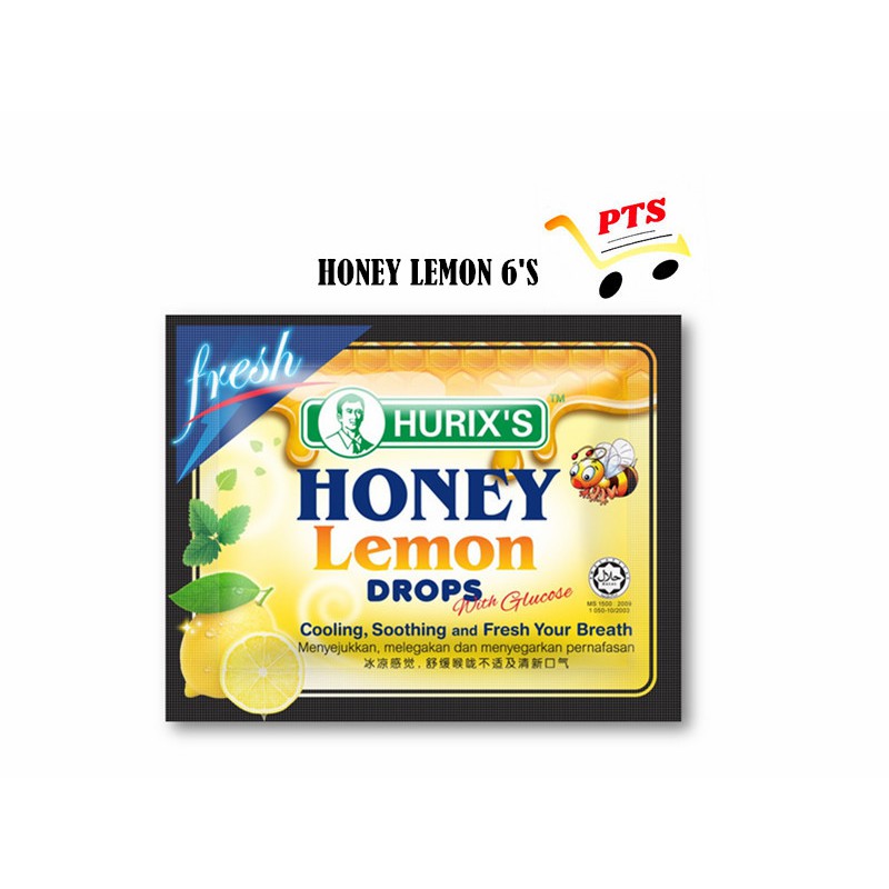 말레이시아 HURIX 휴릭스 사탕 상쾌한 목캔디 HONEY DROP 6개입X3팩 : 구즈말레이시아