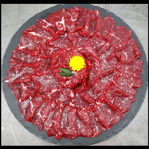육사시미(생고기뭉티기) 250g3개+소스3개 : 주식회사 한마당
