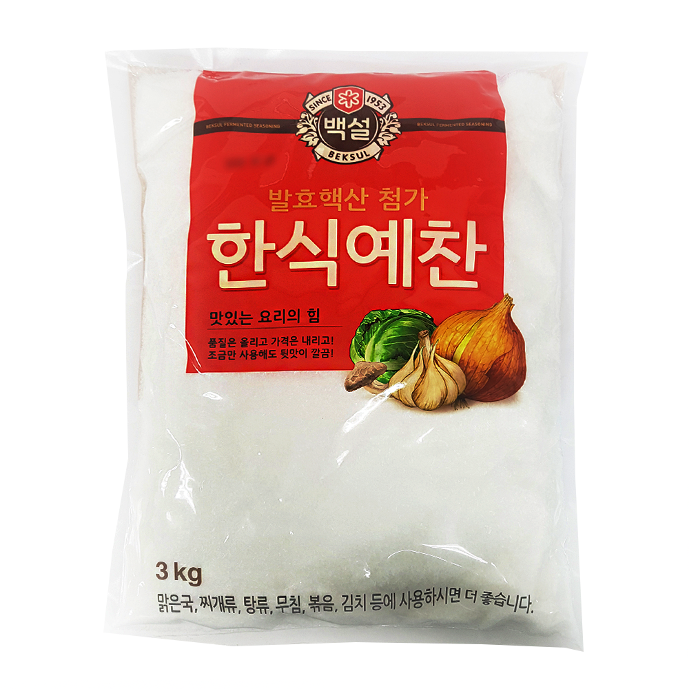 CJ 백설 한식예찬 3kg 미원 조미료 : 푸드엔마트