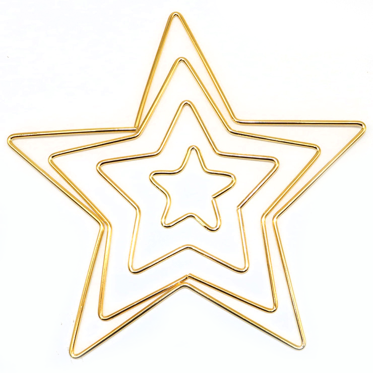 모양 골드링 (5cm-20cm) 하트 별 달 세모 네모 동그라미/ 드림캐쳐링 마크라메 재료 : 정글스튜디오