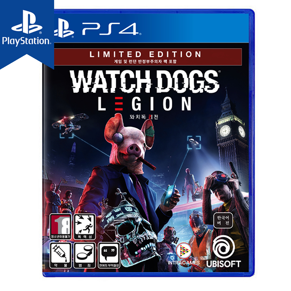PS4 와치독스 와치독 리전 리미티드 에디션 한글 새제품 CD (PS5 호환) : 업마켓