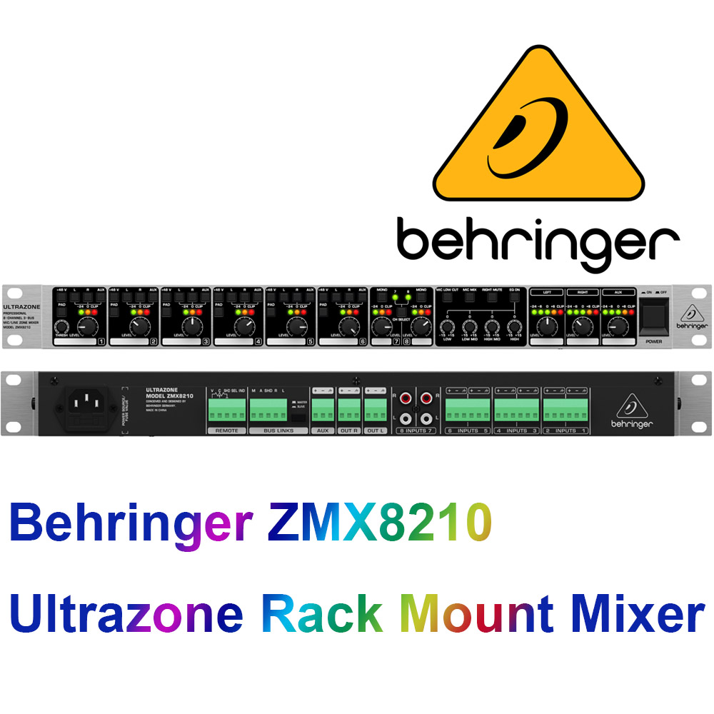 ZMX-8210 / ZMX 8210 / 8입력 3구역분할 라인 믹서/ 안내방송/ 배경음악/ 상업매장용 / 랙타입 라인 믹서 / 정품 : 주식회사 월드음향