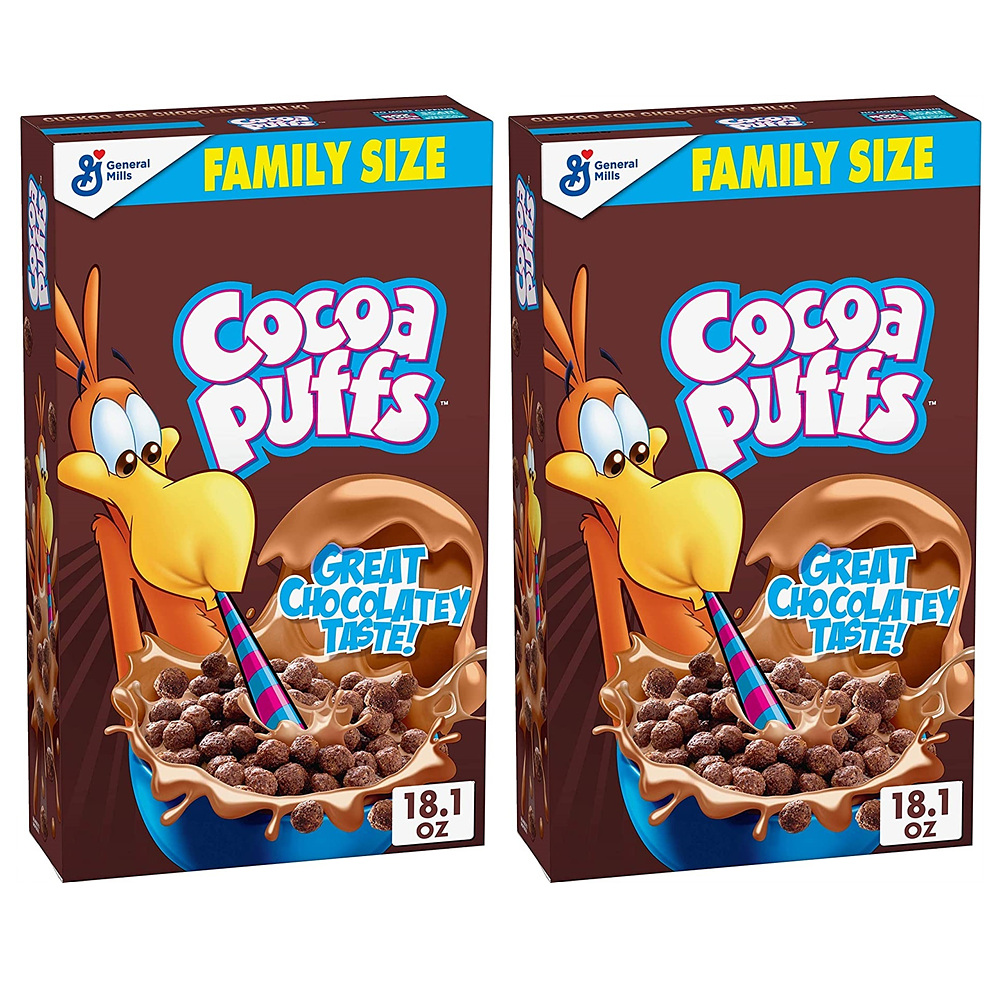 Cocoa Puffs Chocolate Whole Grains Cereal 미국 코코아 퍼프 홀그레인 초콜릿 시리얼 513g 2팩 : 썬플라워유통