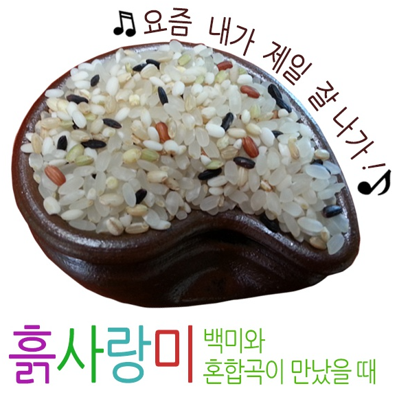 [흙사랑미] 맛있는쌀 혼합곡쌀 자취생 캠핑 가정에서 답례품 선물 1kg 3kg : 흙사랑농장 모이랑