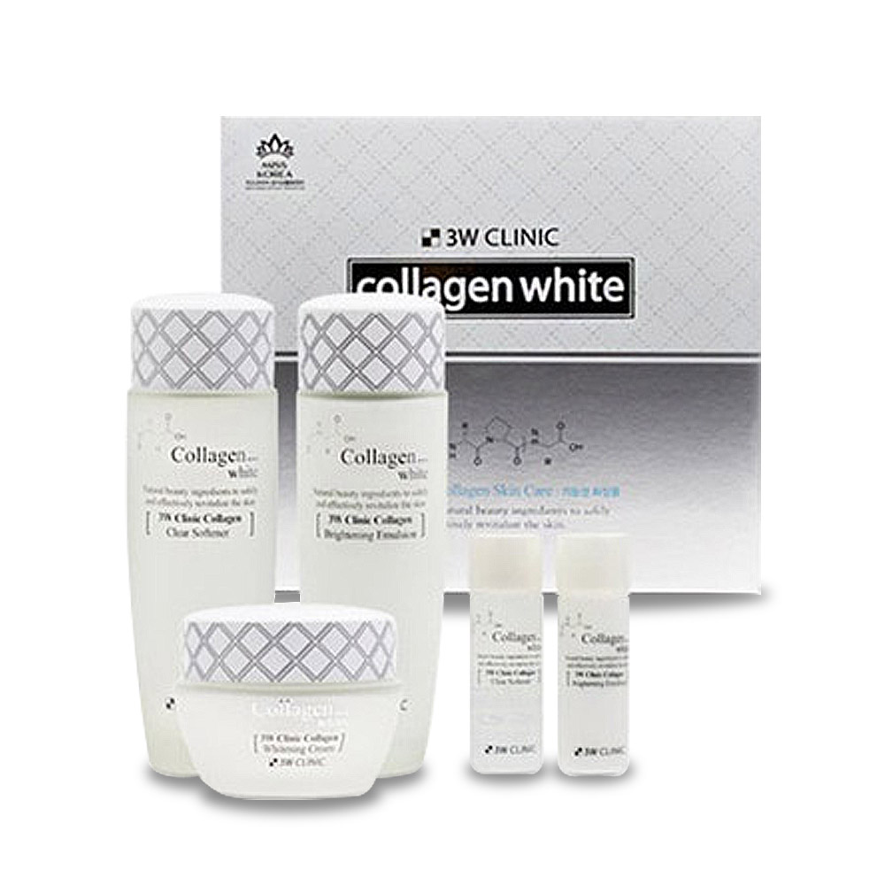 3W clinic 콜라겐 화이트 3종세트 여성기초세트 여자스킨케어 미백기능성 화이트닝크림 : 생활용품천국-트레이드몰