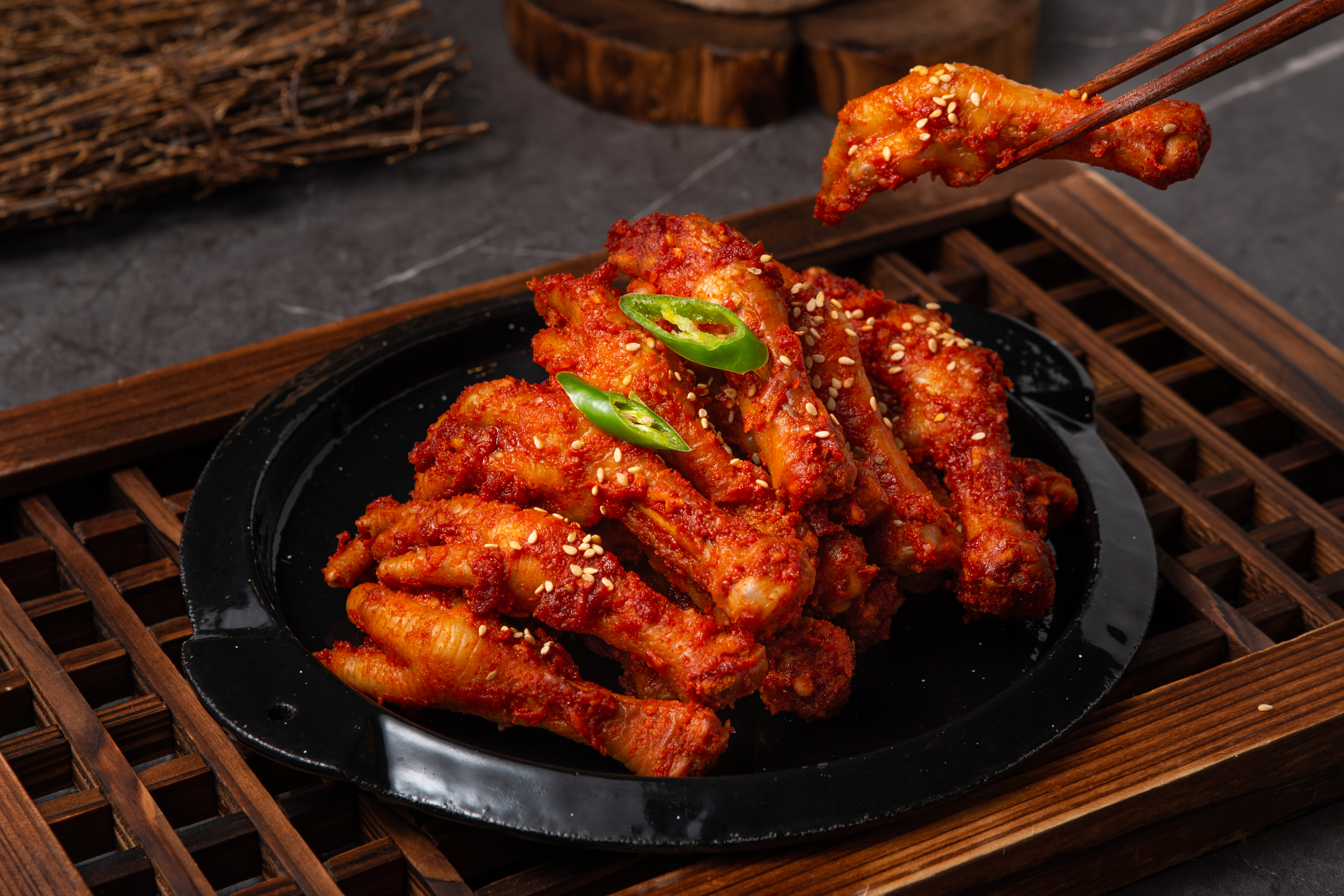 홍미닭발 직화 통닭발 300g 캠핑 : 홍미닭발본점
