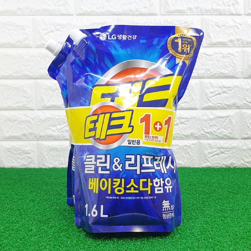 엘지 테크 클린 앤 리프레시 액체세제 리필 일반용 1.6L+1.6L / 베이킹소다함유 세제 / LG생활건강 : 마켓윌유즈