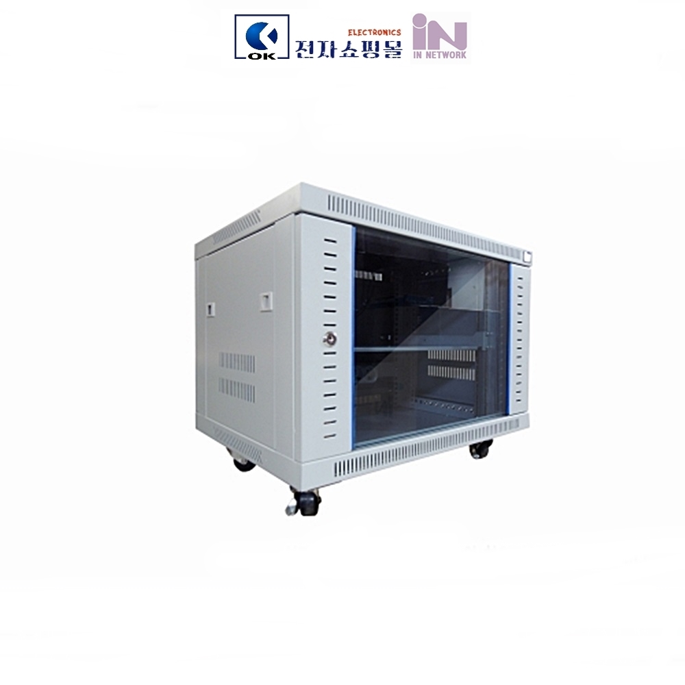9U IN-H500 허브랙 인네트워크 슬림너트 아이보리 W600 D500 H500 : 전자쇼핑몰