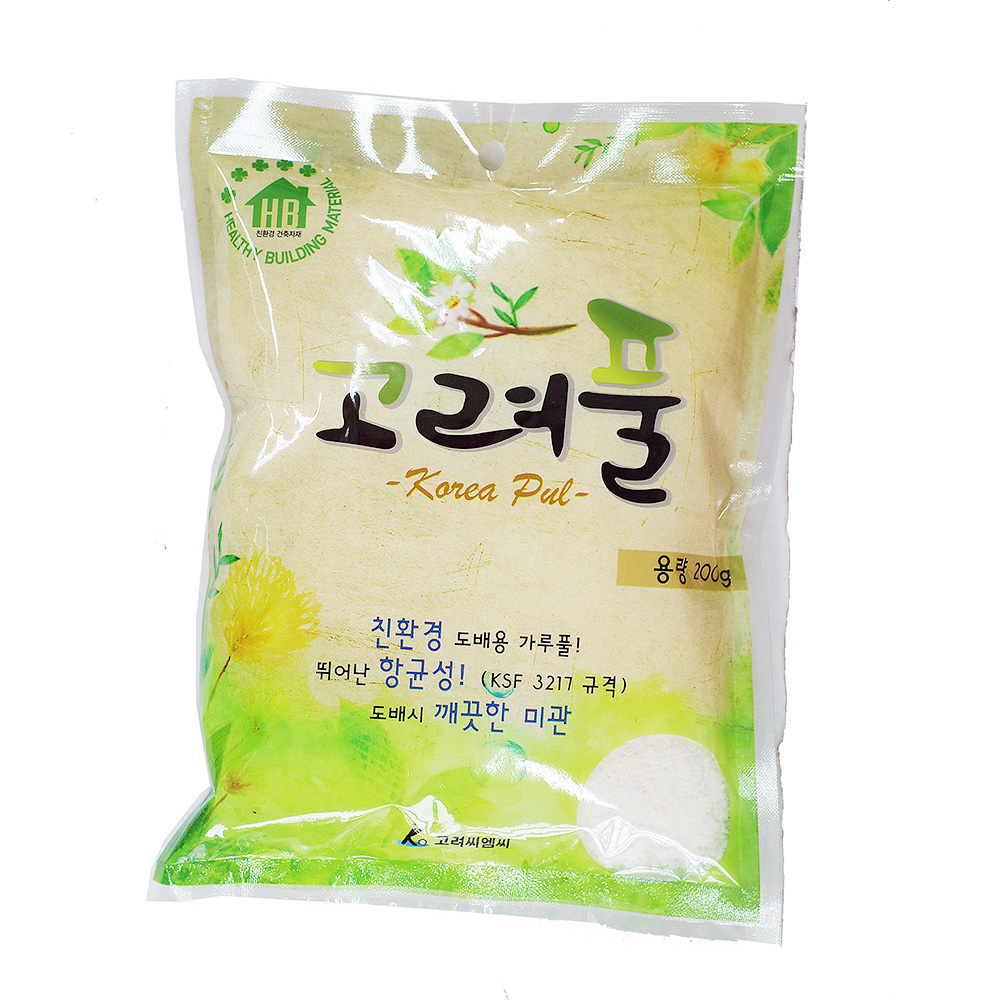 고려풀 200g / 초강력 500g 한지벽지 장판 도배용 바닥재용 가루풀 도배풀 : 구름한지