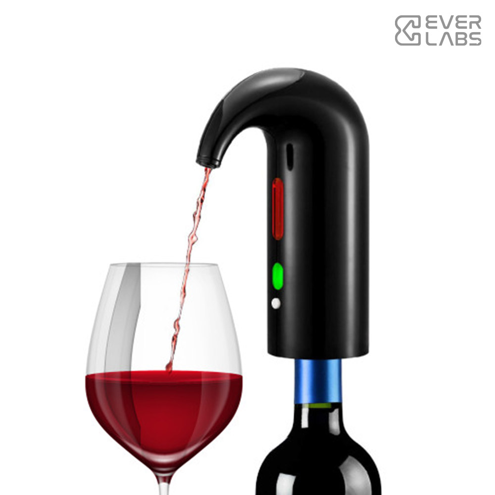 와인 전동 디켄터 에어레이터 자동 디스펜서 혼술 와인 소주 Aerator : EVERLABS