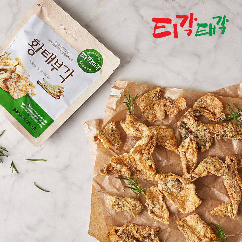 속초 중앙시장 맛집 티각태각 황태부각 40g  5봉 : dapinda