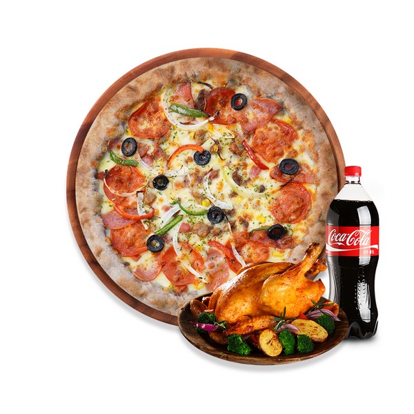 (봉수아피자) 세트2(피자XL+훈제치킨+콜라1.25L) : 스마트콘