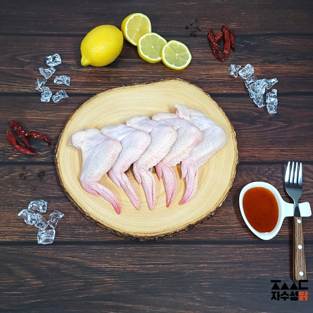 1kg 국내산 닭날개 통날개 윙봉 : 자수성닭