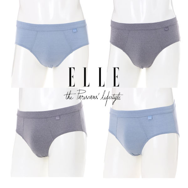 [현대백화점]ELLE 엘르이너웨어 미모필 COOL 인밴드 남성 삼각팬티2종세트(EBMBF151GY BU) : 더현대닷컴