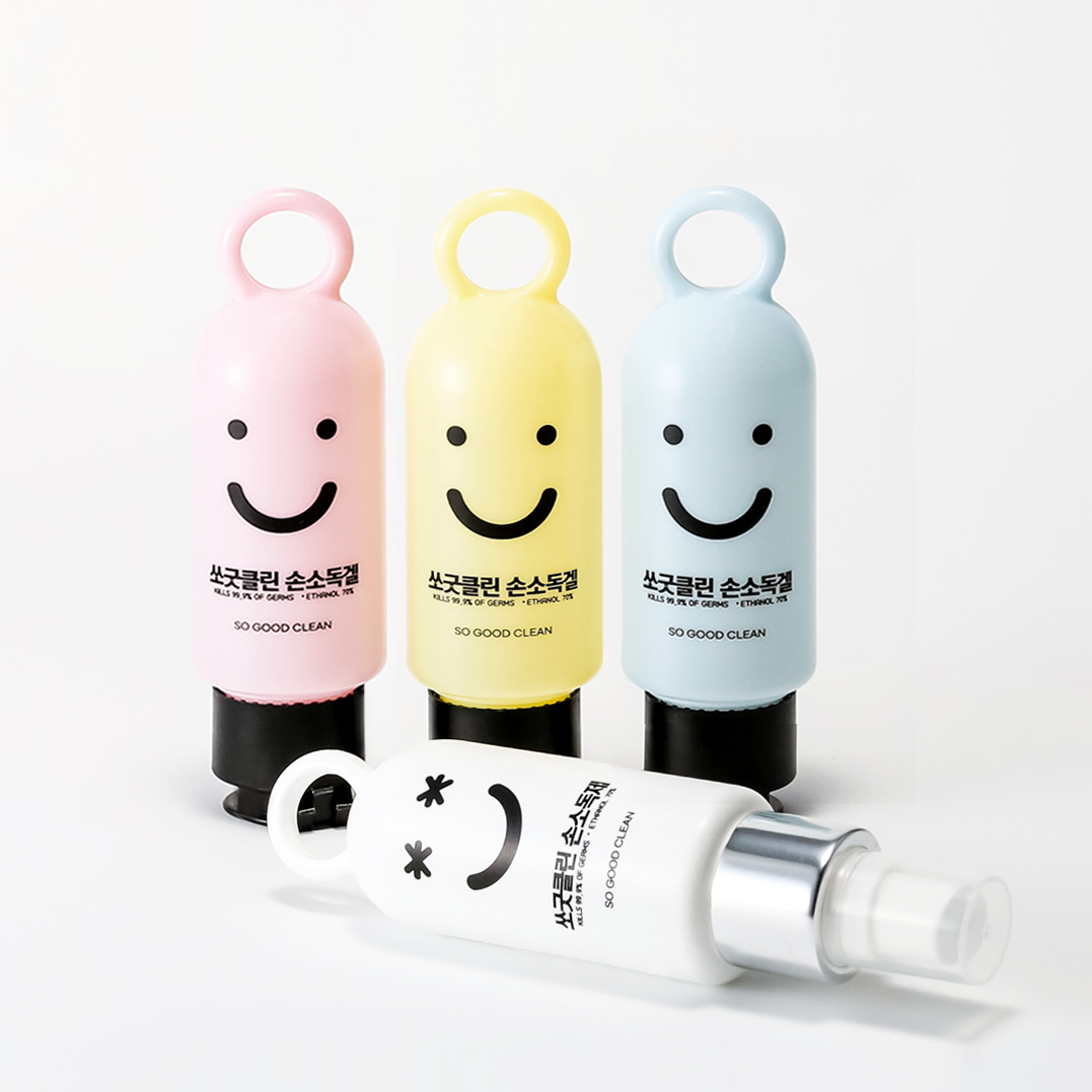 쏘굿클린 휴대용 안심 손소독제 겔 타입 스프레이 타입 의약외품 에탄올 70% 60ml : 화장품용기