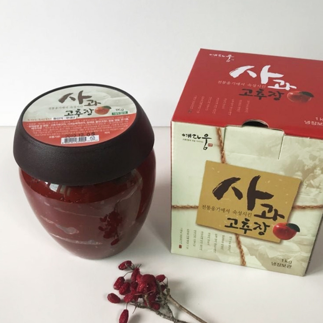 전통 고추장 1kg 국산 수제 시골 태양초 찹쌀 현미 : 상주이장님농장