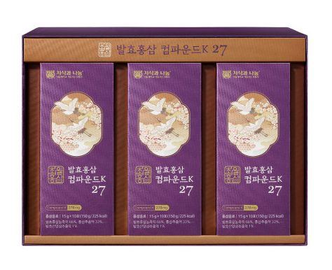 엔에이치씨바이오텍 초월홍삼 발효홍삼 컴파운드케이 27 15g x 30포 : 월촌마트