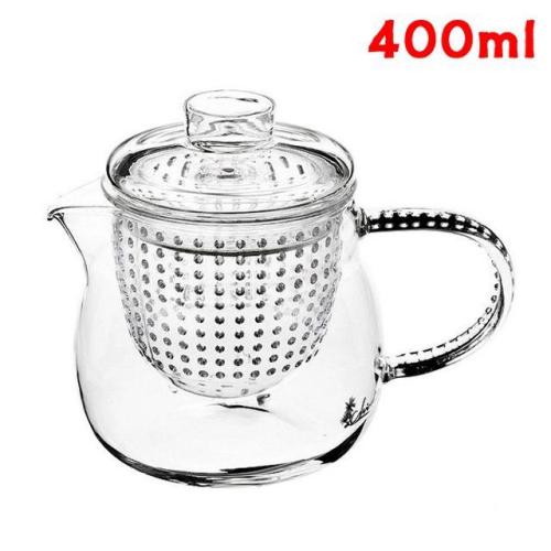 QAY340453투명필터티포트 400ml 강화유리 주전자 유리티포트 차 : 코델트글로벌