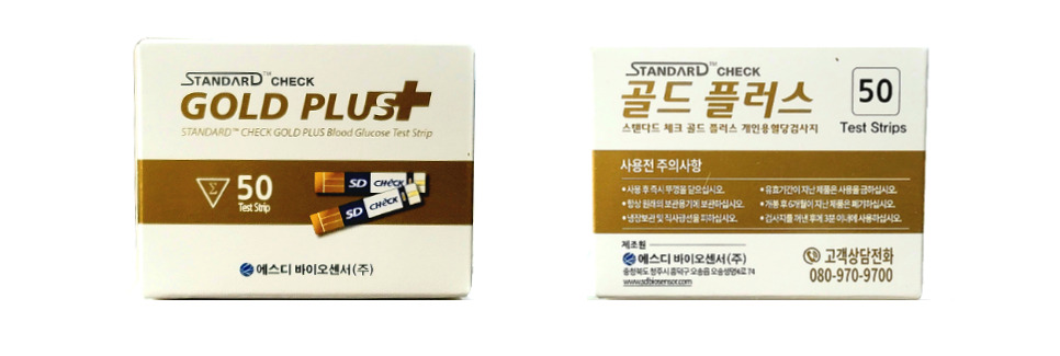 SD바이오센서 -에스디 체크 골드 플러스혈당검사지 50매 : 동화의료기