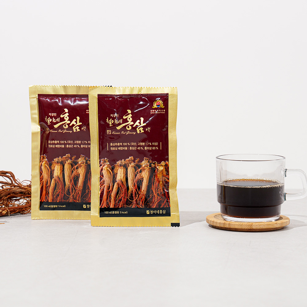 지강인 철이네 홍삼액 100ml 50포 철이네홍삼 : 지강인