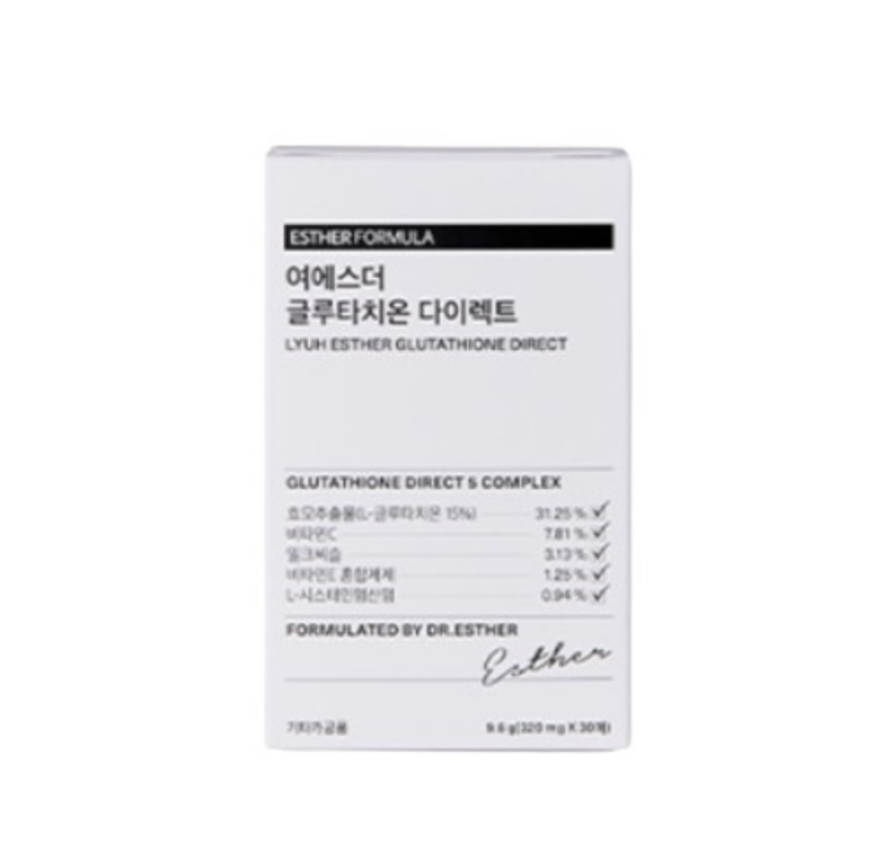 에스더포뮬러 여에스더 글루타치온 다이렉트 320mg x 30매 : SC코스메틱