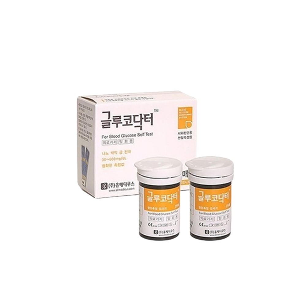 글루코닥터 혈당시험지 100매 당뇨병 소모성재료 공급업소 : 모레바