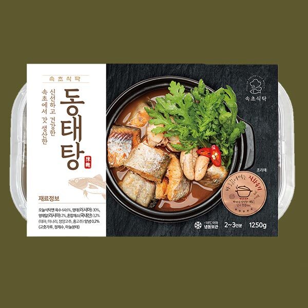 PMEAL007 포장용기그대로 냄비가 필요없는 간편조리 동태탕 2~3인용 바다향을 식탁까지 야식/국물요리밀키트/술안주/한끼반찬 : 봉자시대