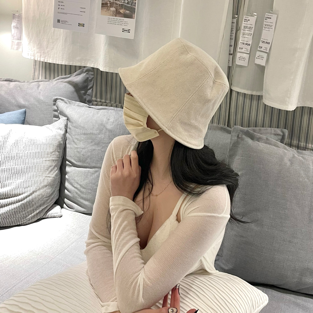 여성 코튼 데일리 벙거지 모자 지니 데일리 버킷햇 2color : 꼬메르 모자