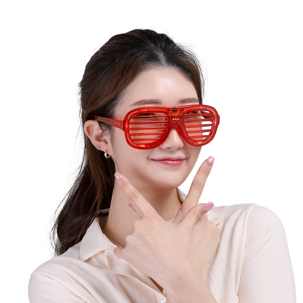 LED셔터쉐이드안경 (레드) 클럽 조명 패션 소품 : 새로이벤트