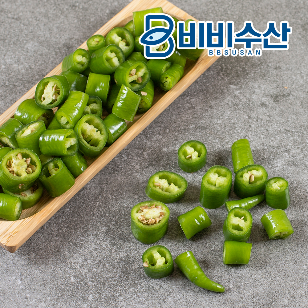 냉동 청양고추 슬라이스 1kg, 2개 : 비비수산