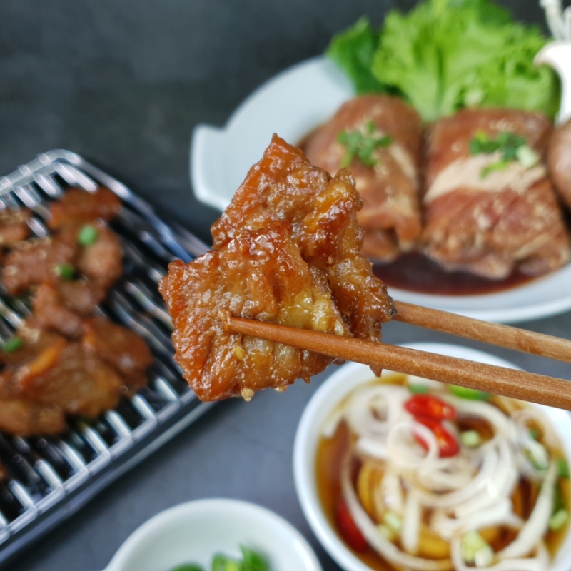 봄소 왕 돼지갈비 뼈없는 수제 목살 양념 구이 800g 고기용적율87% : 굿샵컴퍼니