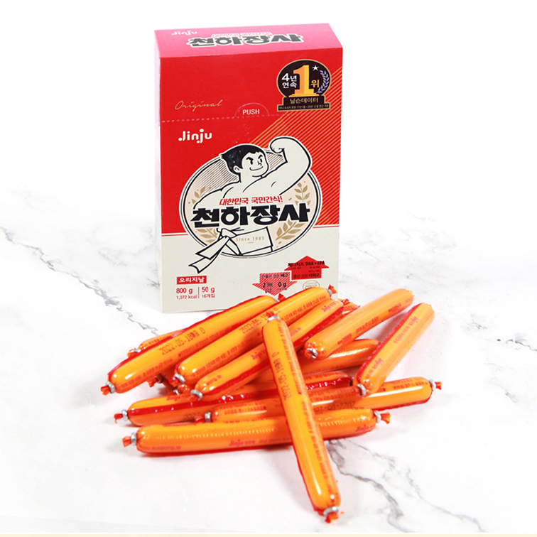 진주햄 천하장사 소세지 오리지날 800g (50g x 16개입) 2곽 : 싸다유통